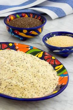 Precooked corn flour Stock Photos