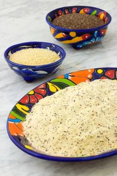 Precooked corn flour Stock Photos