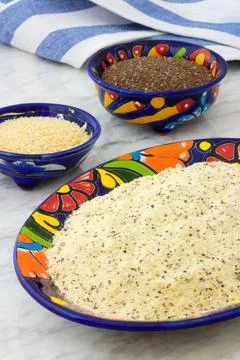 Precooked corn flour Stock Photos