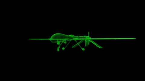 Predator Wireframe Stock Footage 36043344