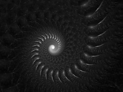 Predatory textured spiral. Dragon claws Stock Illustration