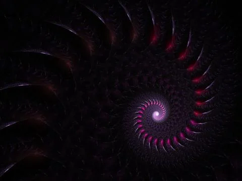Predatory textured spiral Stock Illustration