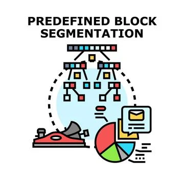 Predefined block segmentation concept with data analysis Ilustración de archivo