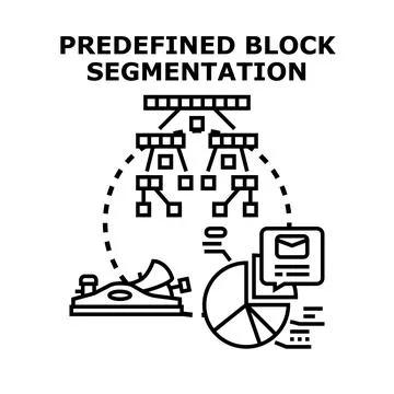 Predefined block segmentation concept with data analysis イラスト素材