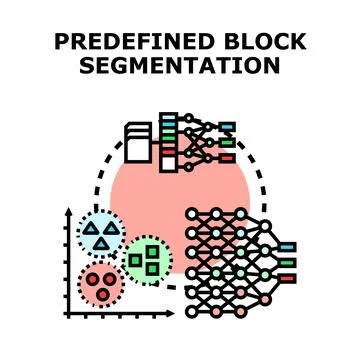 Predefined block segmentation process for data analysis Illustrazione stock