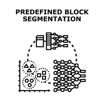 Predefined block segmentation process for data analysis 库存插图