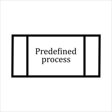 Predefined process symbols in flowchat Stock Illustration