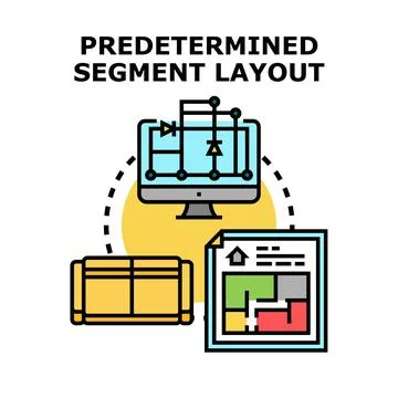 Predetermined segment layout concept vector illustration Stock Illustration