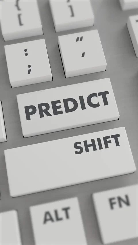 PREDICT BUTTON PRESSING ON KEYBOARD Vertical Video Stock Footage 302439244