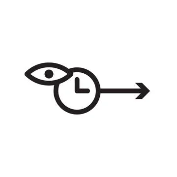 Predict, forecast icon Black line art vector logo Stock Illustration