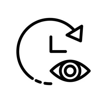 Predict, forecast icon linear logo mark in black and white Stock Illustration