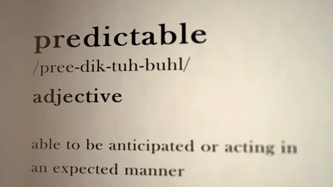 Predictable Definition 動画素材 102734889