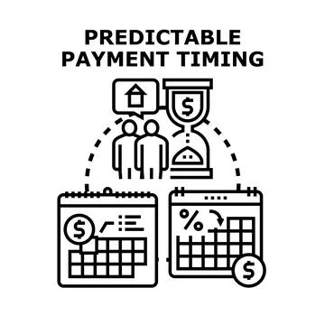 Predictable payment timing for financial planning Ilustração Stock