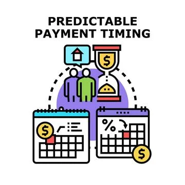 Predictable payment timing for financial planning Ilustração Stock