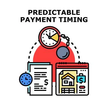 Predictable payment timing for financial planning and security Illustrazione stock