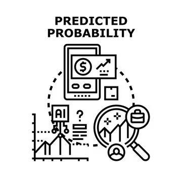 Predicted probability concept data analysis forecasting Stock Illustration