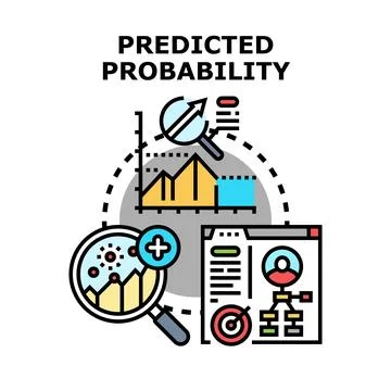 Predicted probability concept vector color icon Stock Illustration
