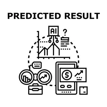Predicting business growth with artificial intelligence analysis Stock Illustration