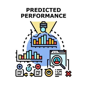 Predicting business outcomes finding performance indicators Stock Illustration