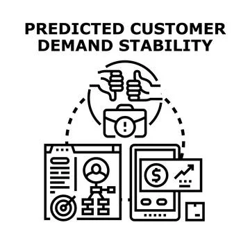 Predicting customer demand stability using business analytics Stock Illustration