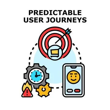 Predicting user journeys for optimal digital experience Stock Illustration