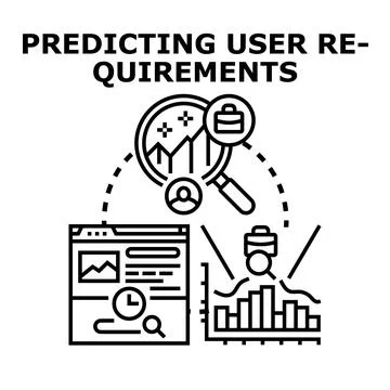 Predicting user requirements analysis for business development planning Stock Illustration