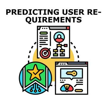 Predicting user requirements for digital product development Stock Illustration
