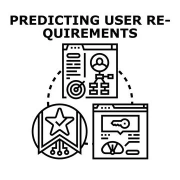 Predicting user requirements for digital product development Stock Illustration