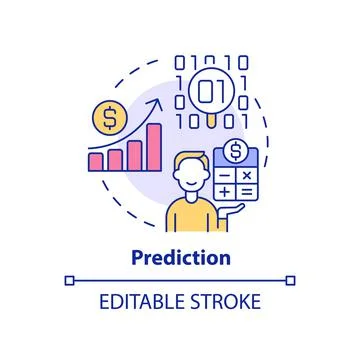 Prediction concept icon 스톡 일러스트