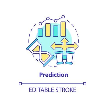 Prediction concept icon Stock Illustration