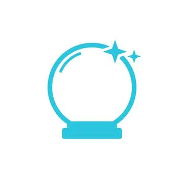 Prediction magic Crystal  ball. From blue icon set. Stock Illustration