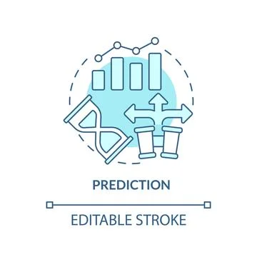 Prediction turquoise concept icon 스톡 일러스트