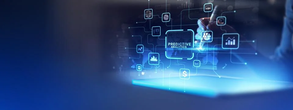 Predictive Analytics and Data Forecasting for Business Intelligence and Strat Stock Photos