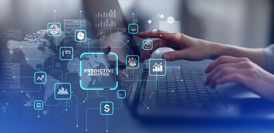 Predictive Analytics and Data Forecasting for Business Intelligence and Strat Stock Photos