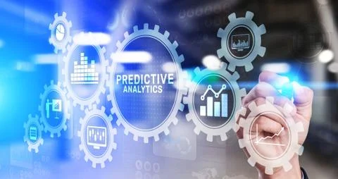Predictive analytics Big Data analysis Business intelligence internet and modern Stock Photos