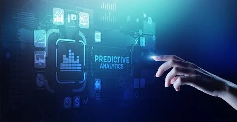 Predictive analytics Big Data analysis Business intelligence internet and modern Stock Photos