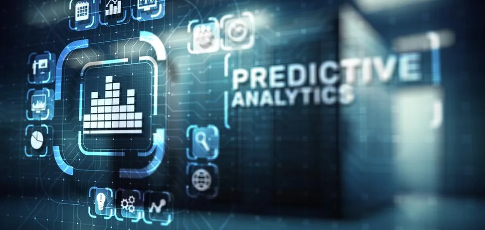 Predictive analytics Big Data analysis Business intelligence internet and modern Stock Photos