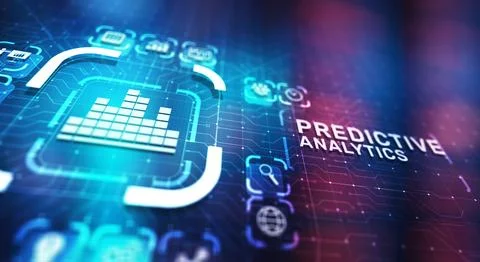 Predictive analytics Big Data analysis Business intelligence internet and mod Stock Photos