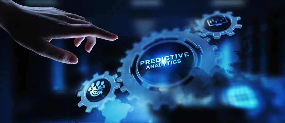 Predictive analytics Big Data analysis Business intelligence internet and mod Stock Photos