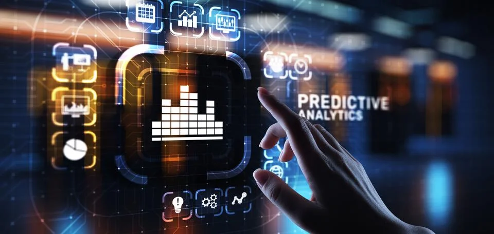 Predictive analytics Big Data analysis Business intelligence internet and mod Stock-Fotos