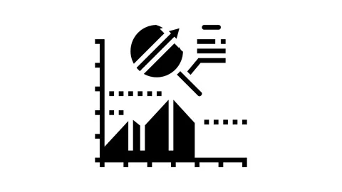 Predictive analytics big data glyph icon animation Stock Footage 326145734