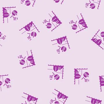 Predictive analytics big data glyph seamless pattern Stock Illustration