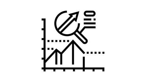 Predictive analytics big data line icon animation Stock Footage 326125877