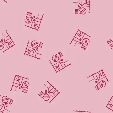 Predictive analytics big data line seamless pattern Stock Illustration