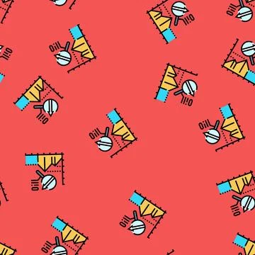 Predictive analytics big data vector seamless pattern 스톡 일러스트