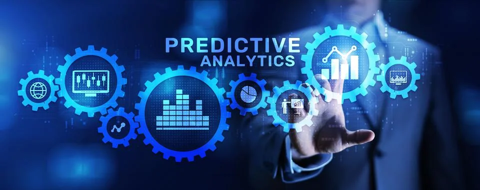 Predictive analytics business intelligence technology concept on screen Stock-Fotos