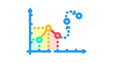 Predictive analytics color icon animation Stock Footage 327260074