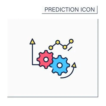Predictive analytics color icon イラスト素材