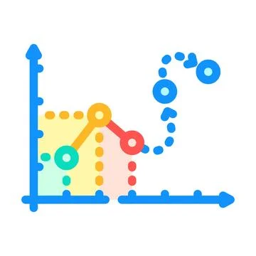 Predictive analytics color icon vector illustration イラスト素材