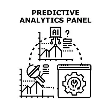 Predictive analytics concept for business data optimization Stock Illustration